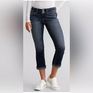 NWT BKE Stella Cuffed Stretch Capri Cropped Jean